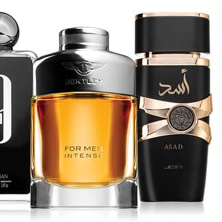 Bentley For Men Intense, Afnan 9 PM, Lattafa Asad